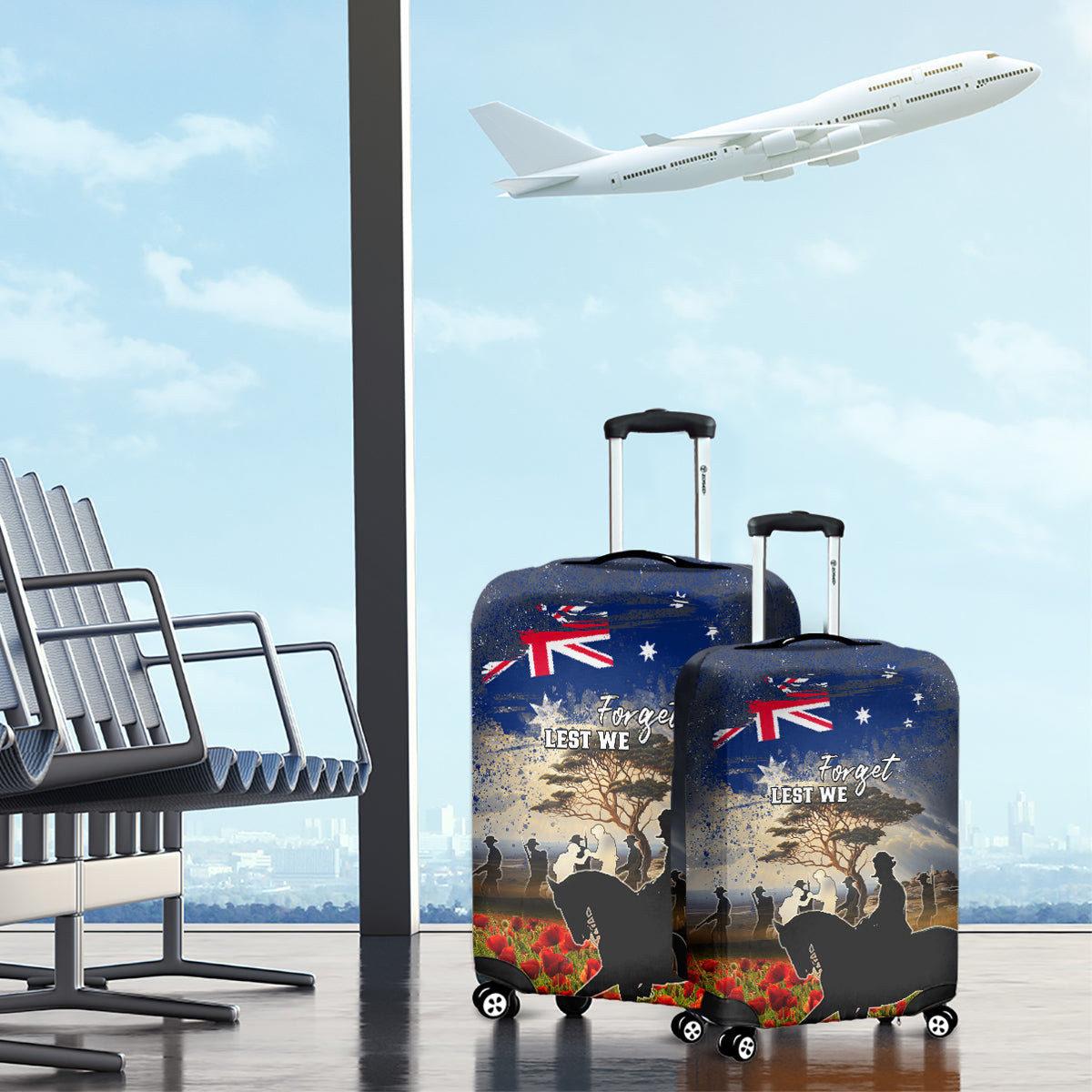 Australia ANZAC Day Luggage Cover The Lonesome Pine LT05 - Vibe Hoodie Shop