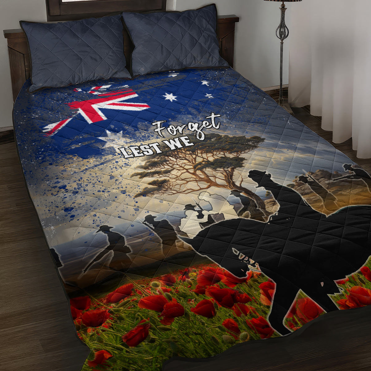 Australia ANZAC Day Quilt Bed Set The Lonesome Pine LT05 - Vibe Hoodie Shop
