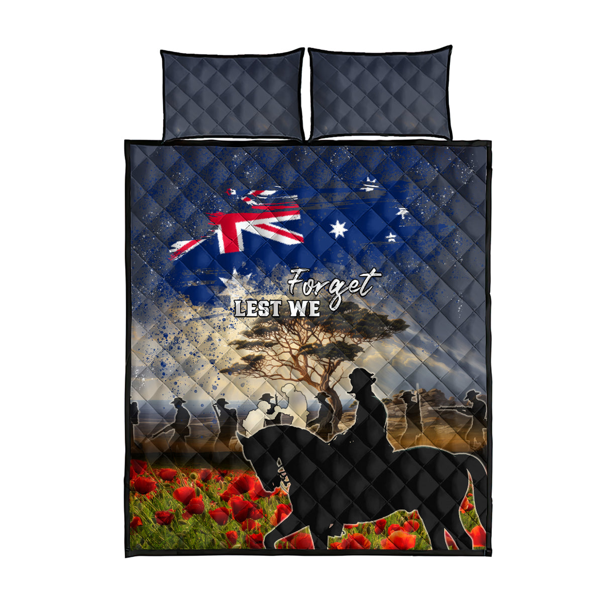 Australia ANZAC Day Quilt Bed Set The Lonesome Pine LT05 - Vibe Hoodie Shop