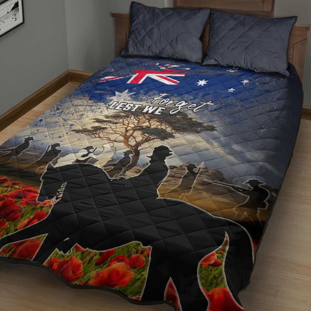 Australia ANZAC Day Quilt Bed Set The Lonesome Pine LT05 - Vibe Hoodie Shop