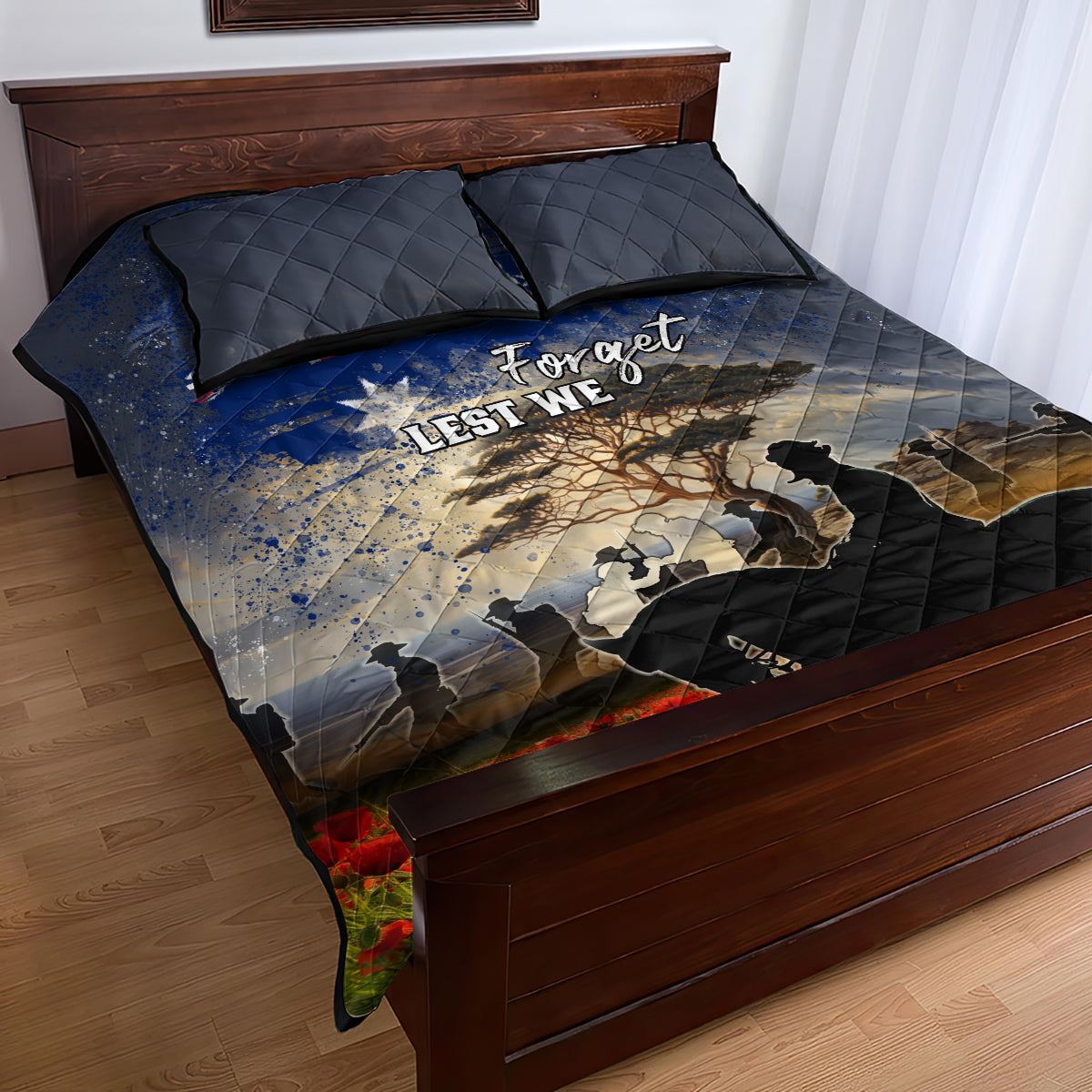 Australia ANZAC Day Quilt Bed Set The Lonesome Pine LT05 - Vibe Hoodie Shop