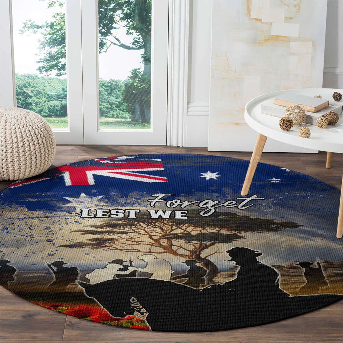 Australia ANZAC Day Round Carpet The Lonesome Pine