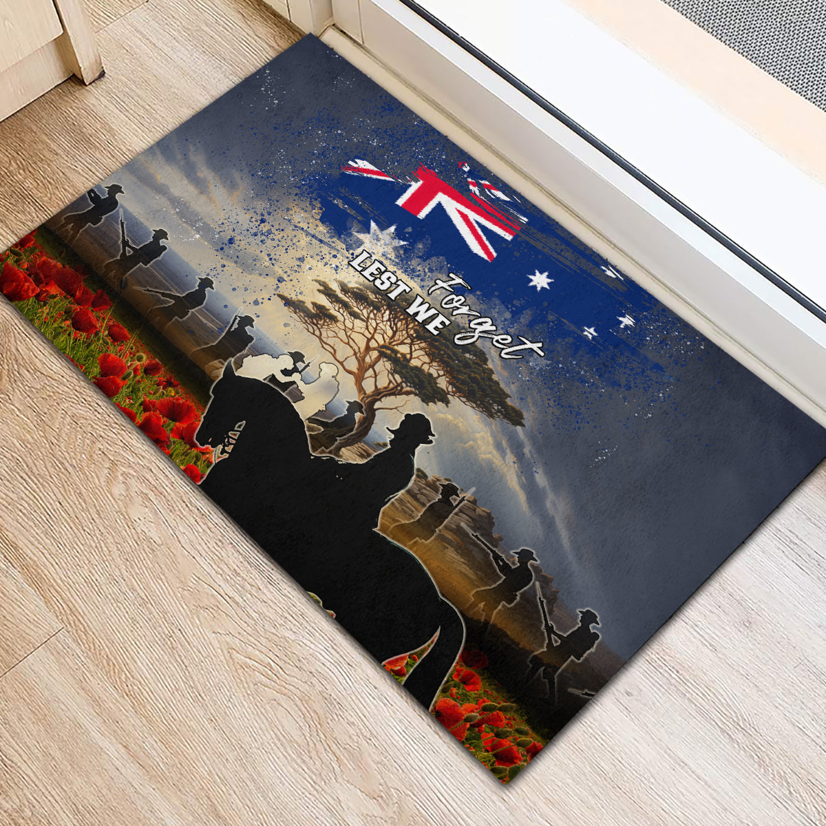 Australia ANZAC Day Rubber Doormat The Lonesome Pine