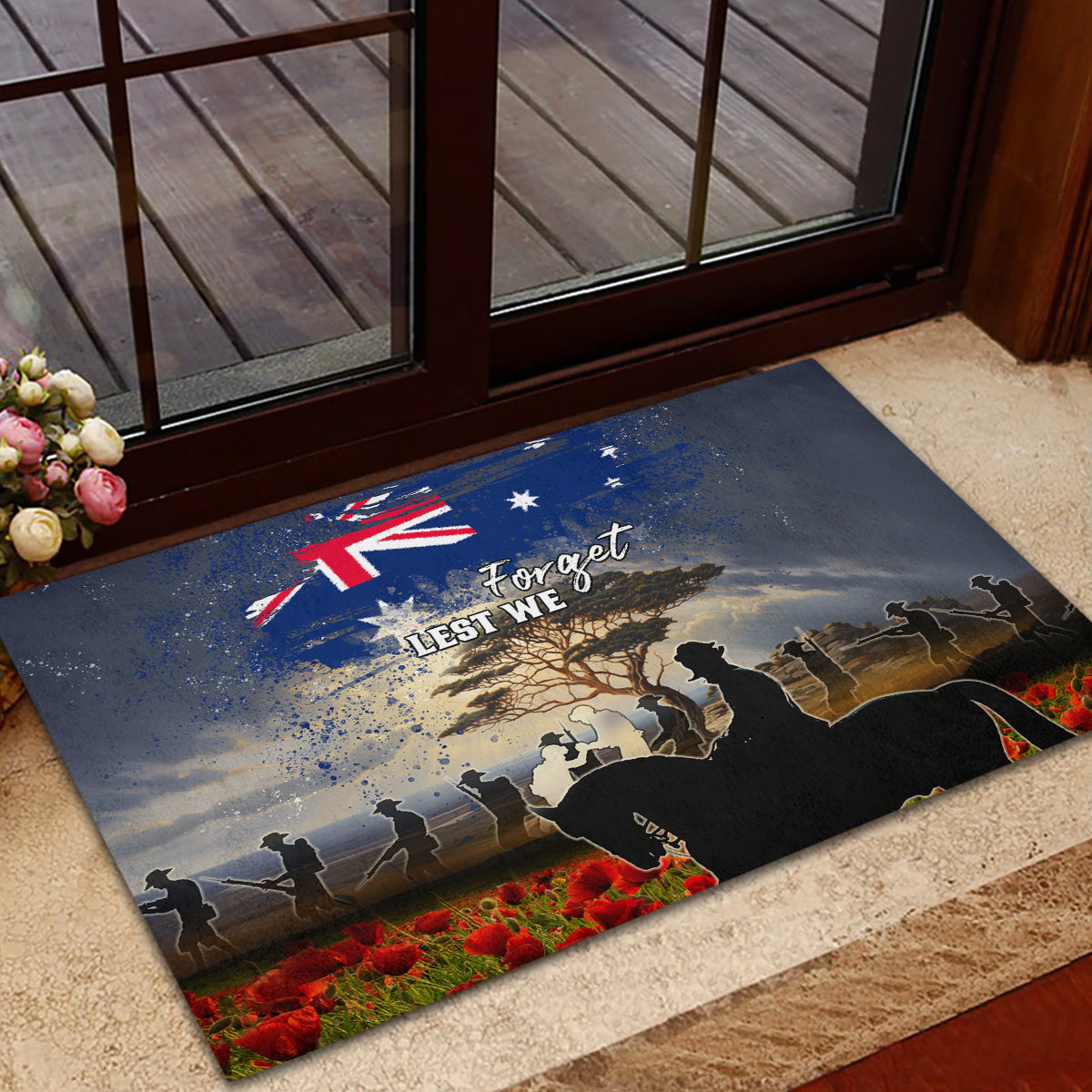 Australia ANZAC Day Rubber Doormat The Lonesome Pine