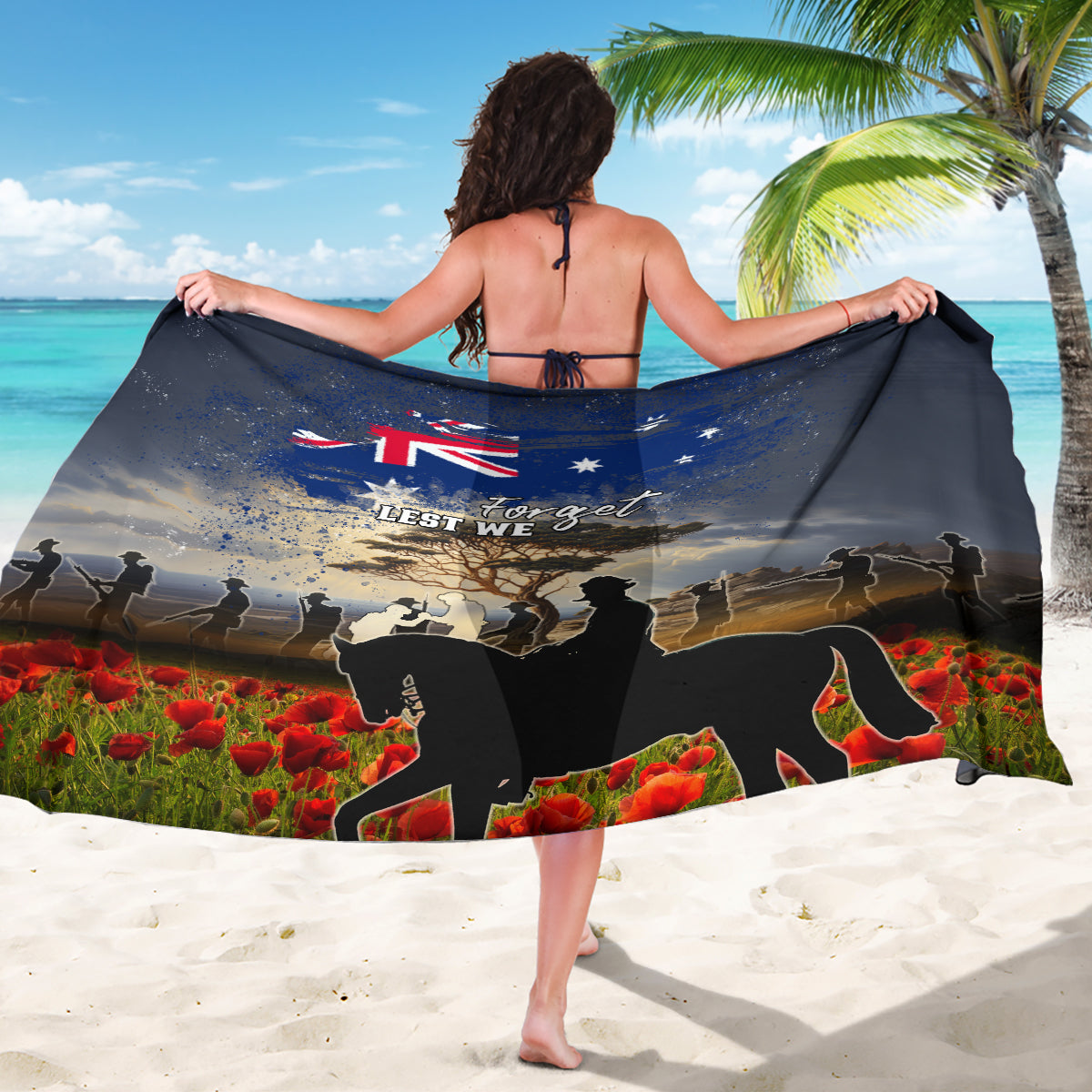 Australia ANZAC Day Sarong The Lonesome Pine LT05 - Vibe Hoodie Shop