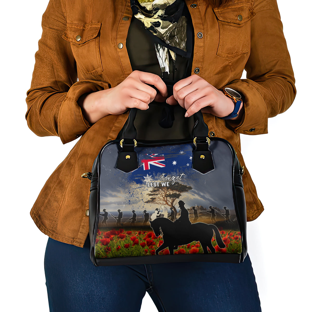 Australia ANZAC Day Shoulder Handbag The Lonesome Pine LT05 - Vibe Hoodie Shop