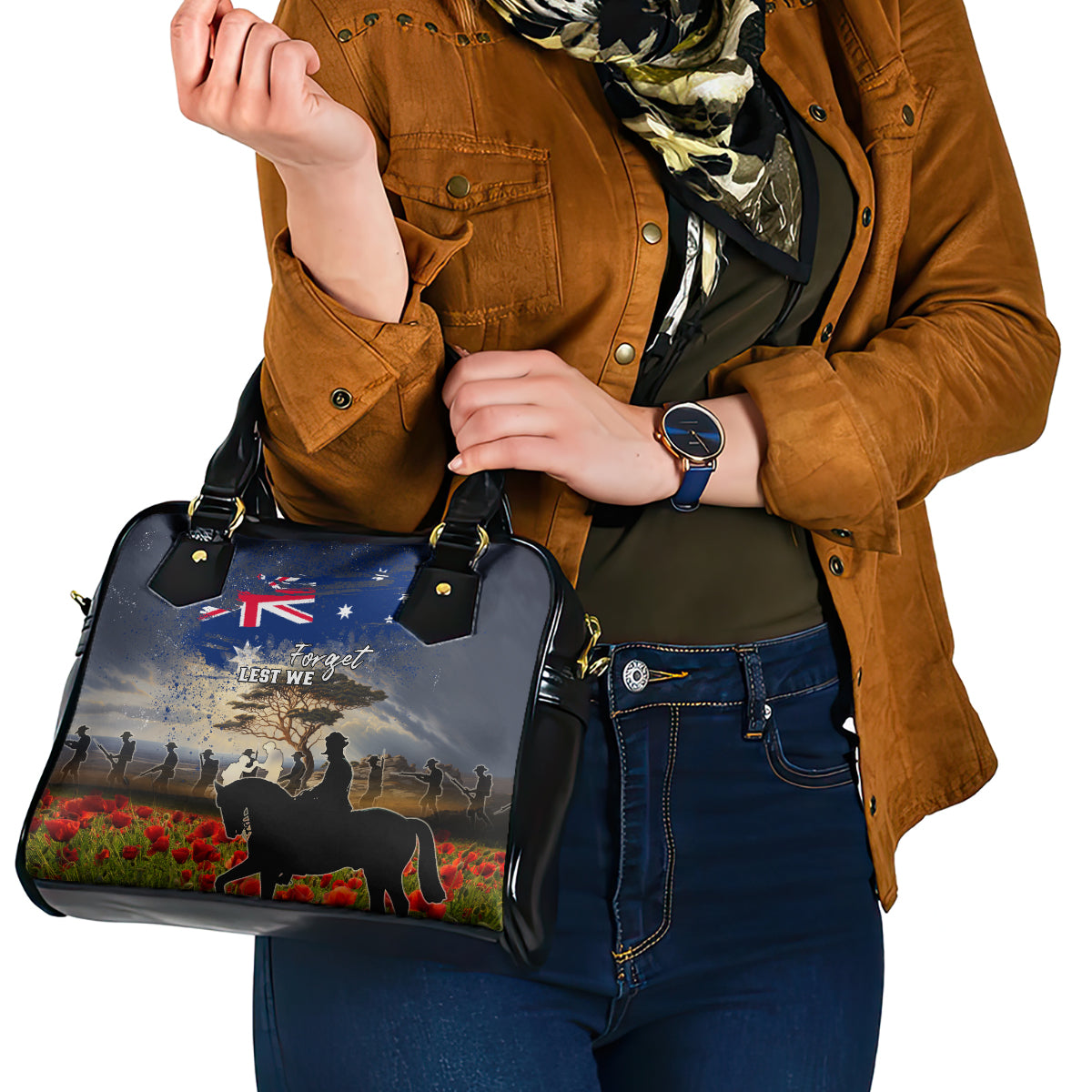 Australia ANZAC Day Shoulder Handbag The Lonesome Pine LT05 - Vibe Hoodie Shop