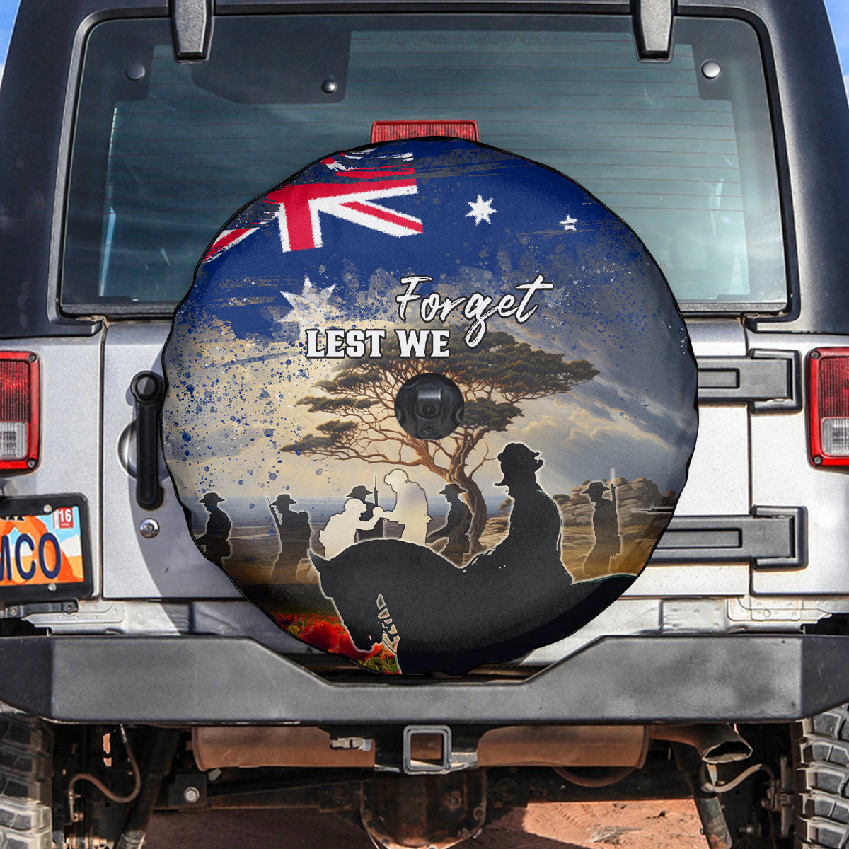 Australia ANZAC Day Spare Tire Cover The Lonesome Pine LT05 - Vibe Hoodie Shop