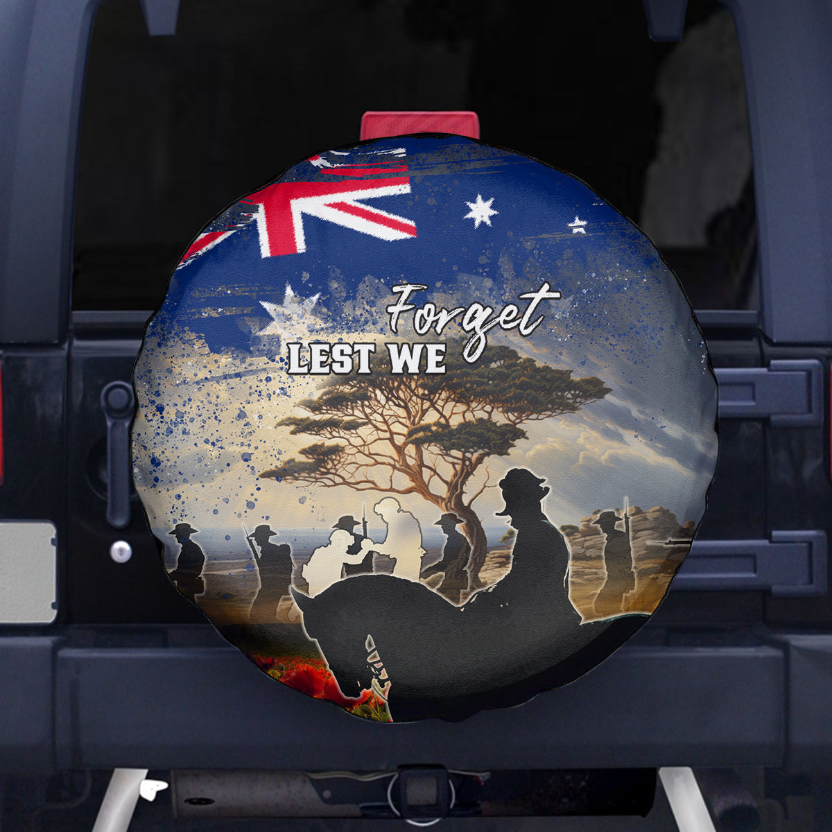 Australia ANZAC Day Spare Tire Cover The Lonesome Pine LT05 - Vibe Hoodie Shop