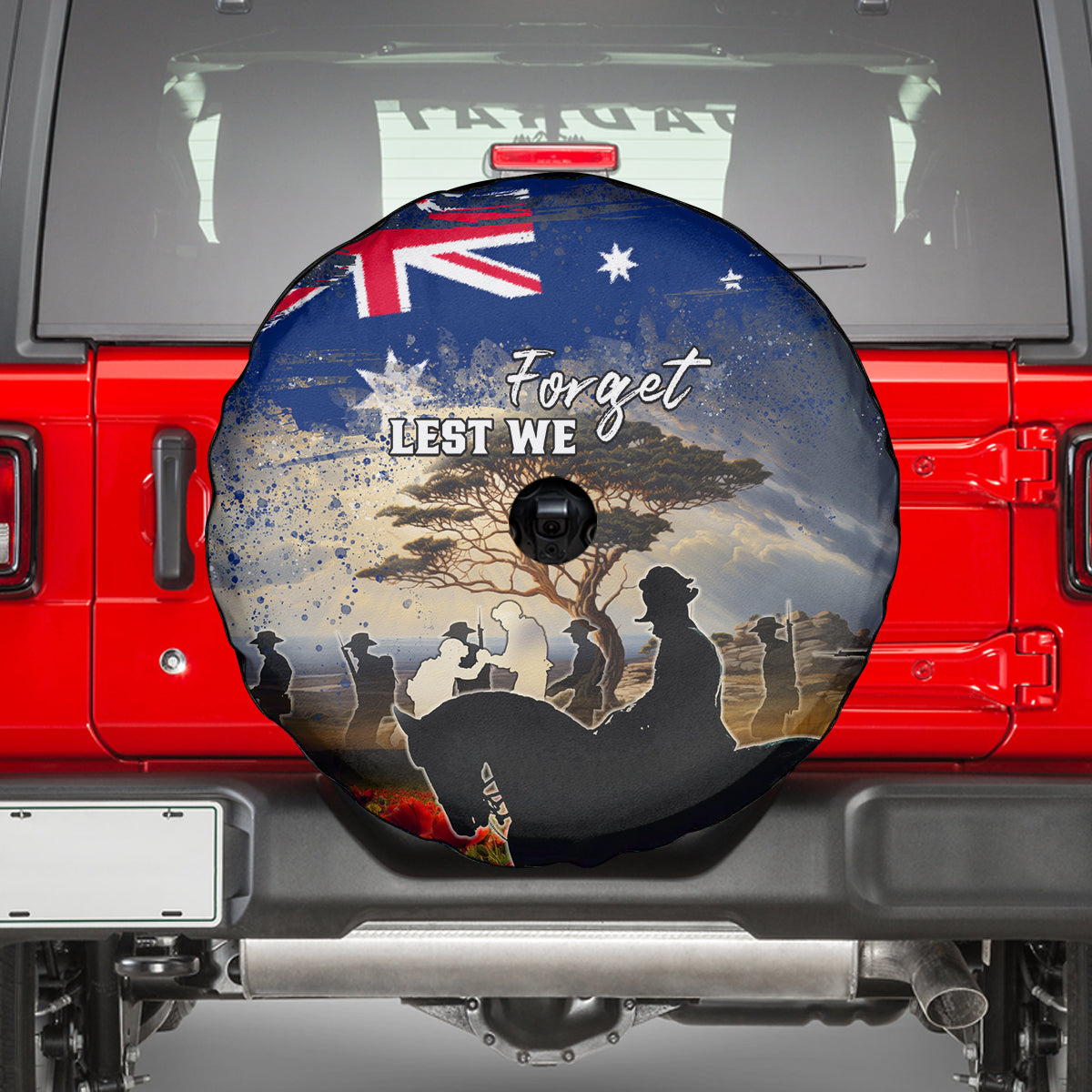 Australia ANZAC Day Spare Tire Cover The Lonesome Pine LT05 - Vibe Hoodie Shop