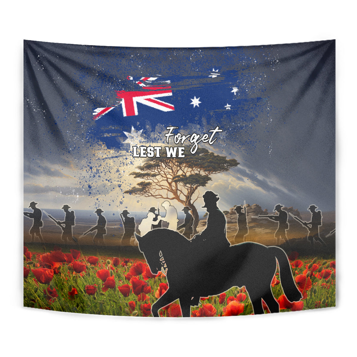 Australia ANZAC Day Tapestry The Lonesome Pine LT05 - Vibe Hoodie Shop