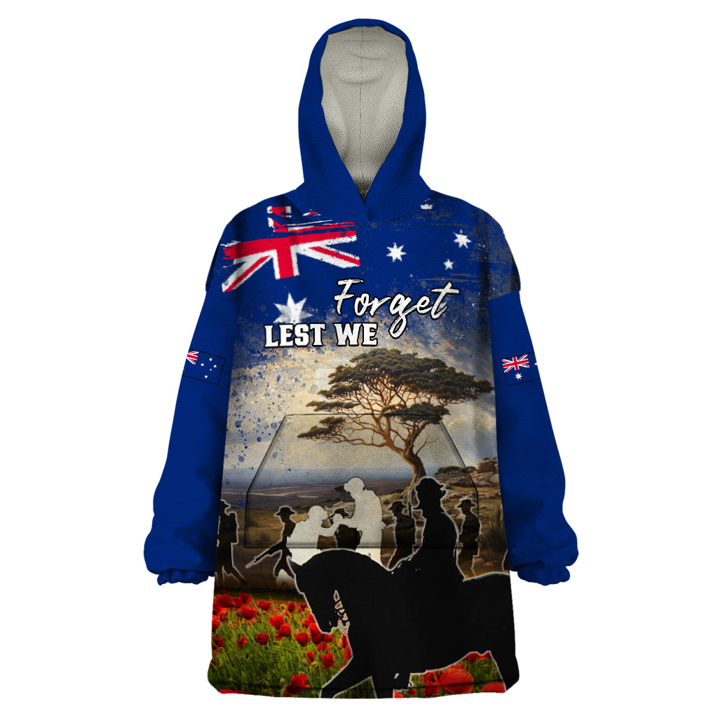 Australia ANZAC Day Wearable Blanket Hoodie The Lonesome Pine LT05 - Vibe Hoodie Shop