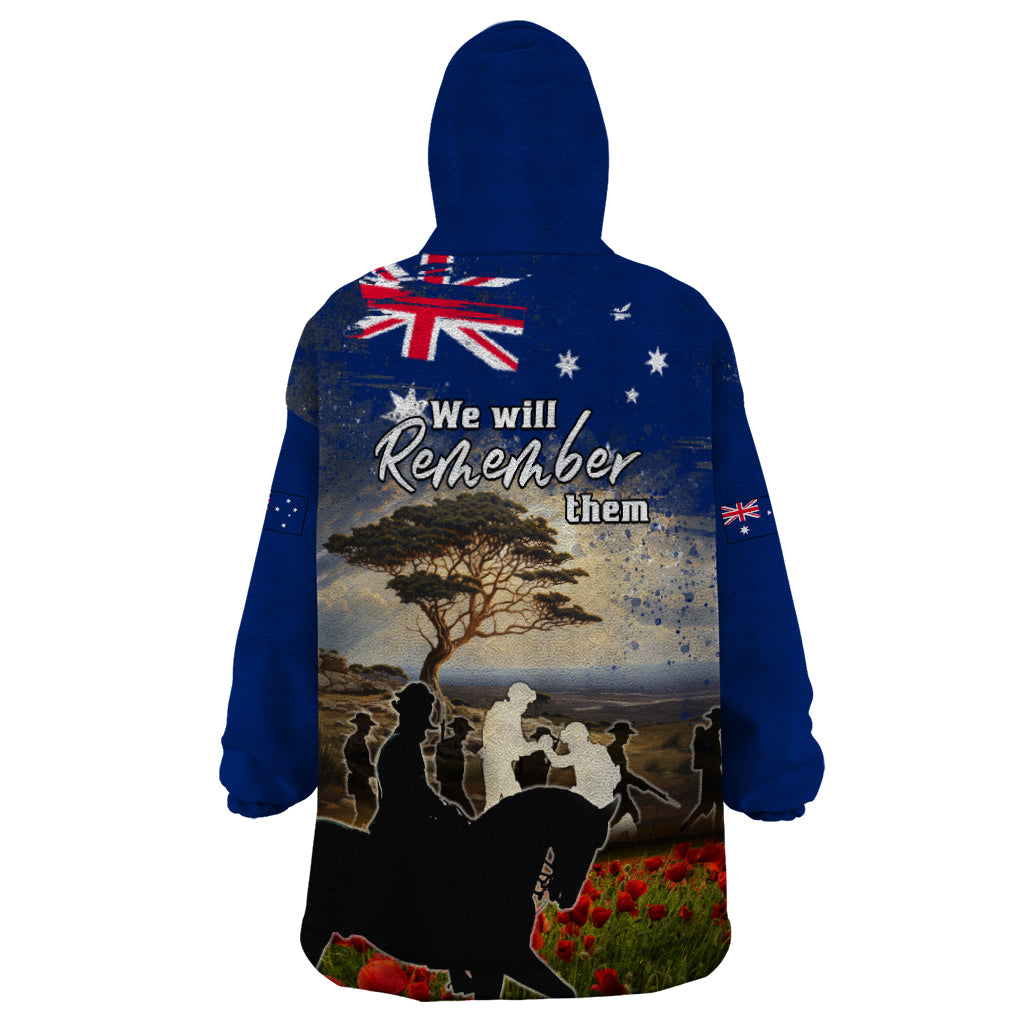 Australia ANZAC Day Wearable Blanket Hoodie The Lonesome Pine LT05 - Vibe Hoodie Shop