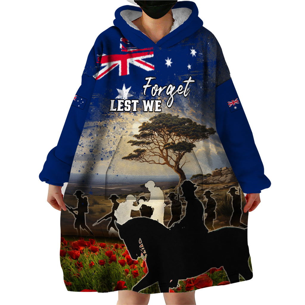 Australia ANZAC Day Wearable Blanket Hoodie The Lonesome Pine LT05 - Vibe Hoodie Shop