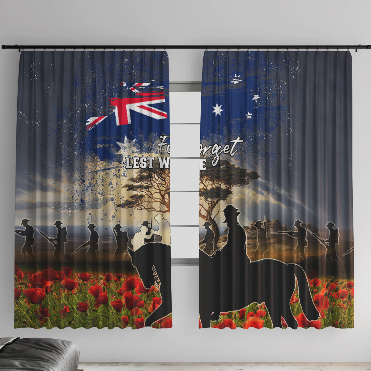 Australia ANZAC Day Window Curtain The Lonesome Pine