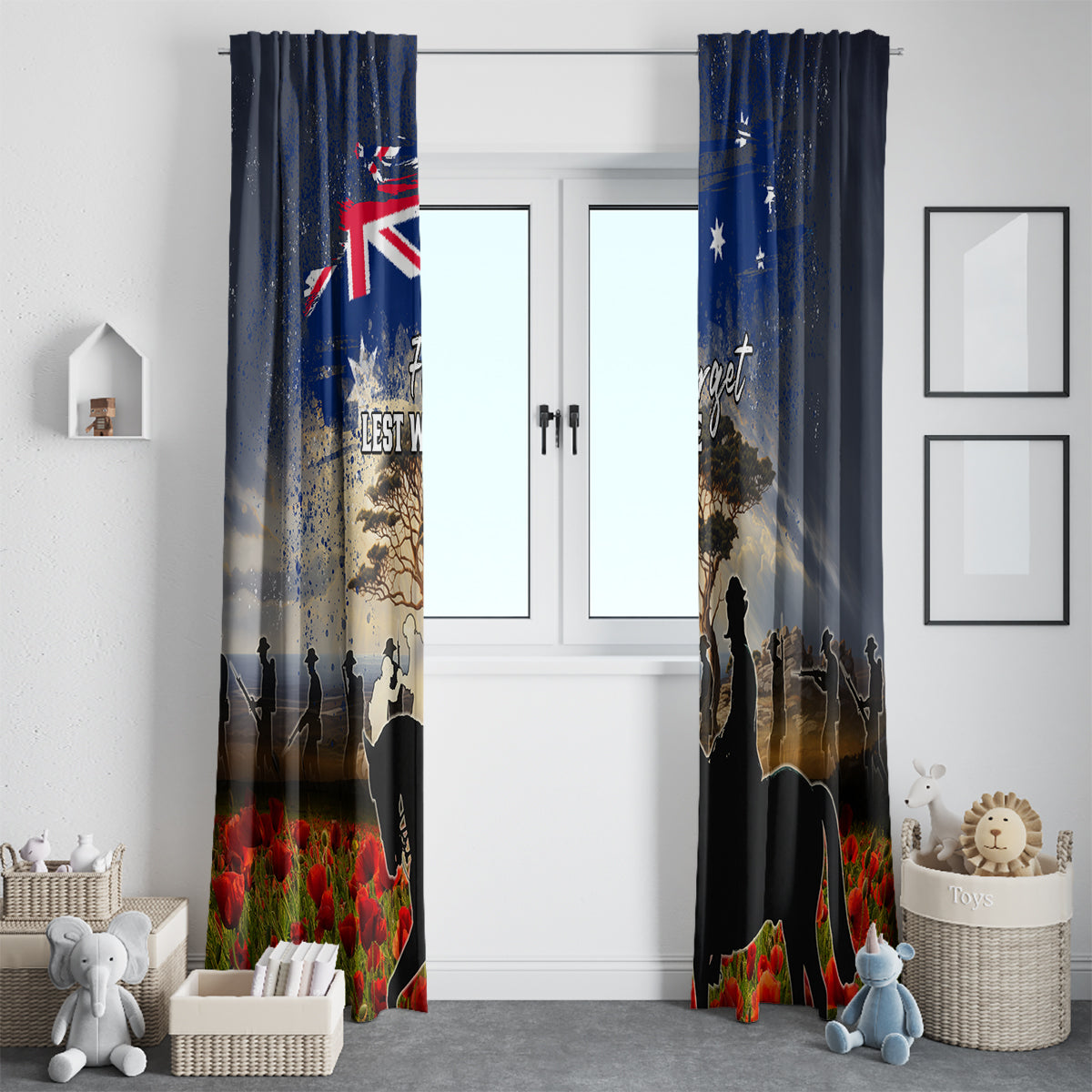 Australia ANZAC Day Window Curtain The Lonesome Pine