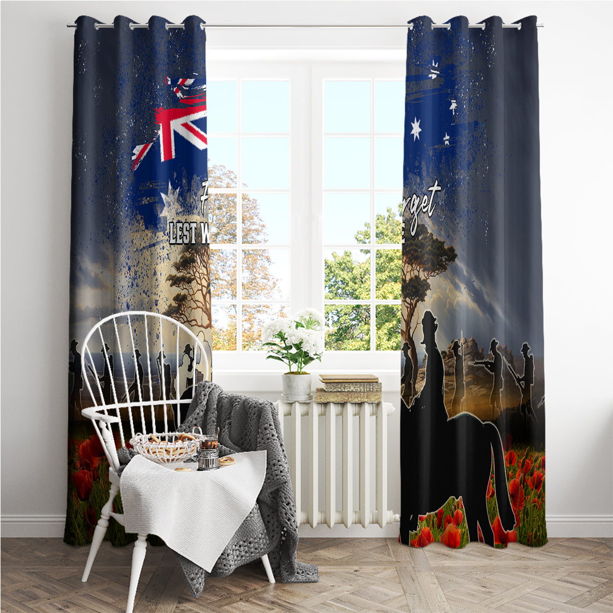 Australia ANZAC Day Window Curtain The Lonesome Pine
