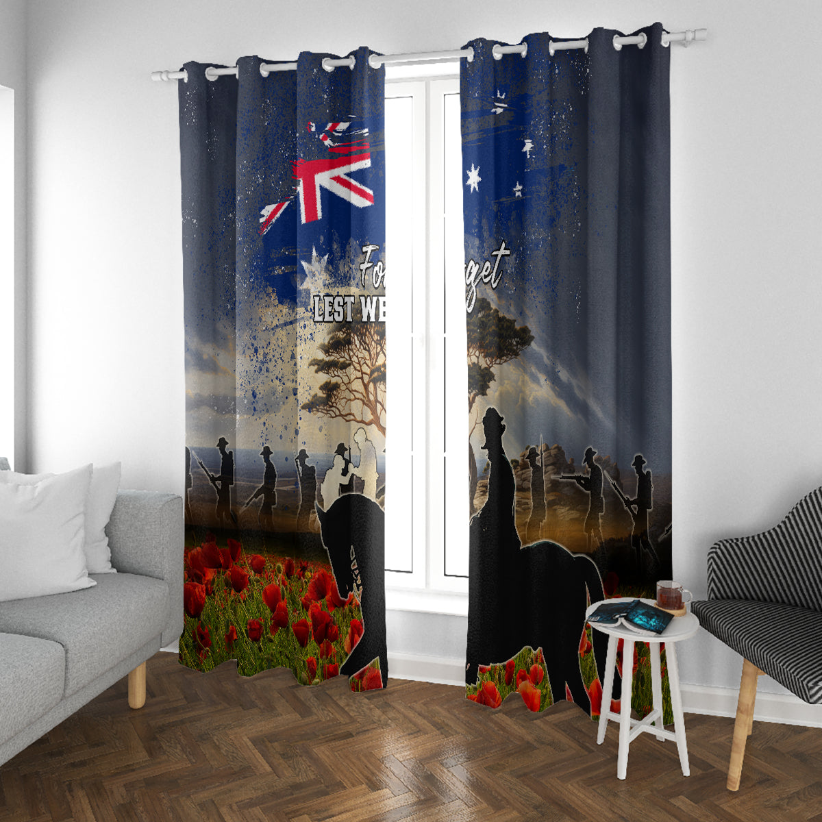 Australia ANZAC Day Window Curtain The Lonesome Pine