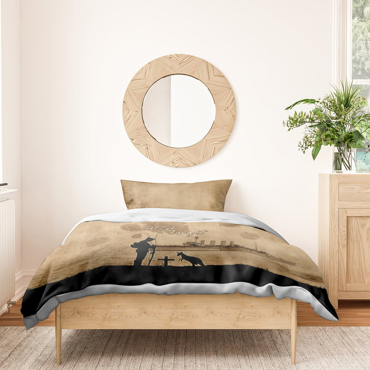 Australia ANZAC Day Bedding Set HMAS Sydney I Chatham-Class Light Cruiser LT05 - Vibe Hoodie Shop