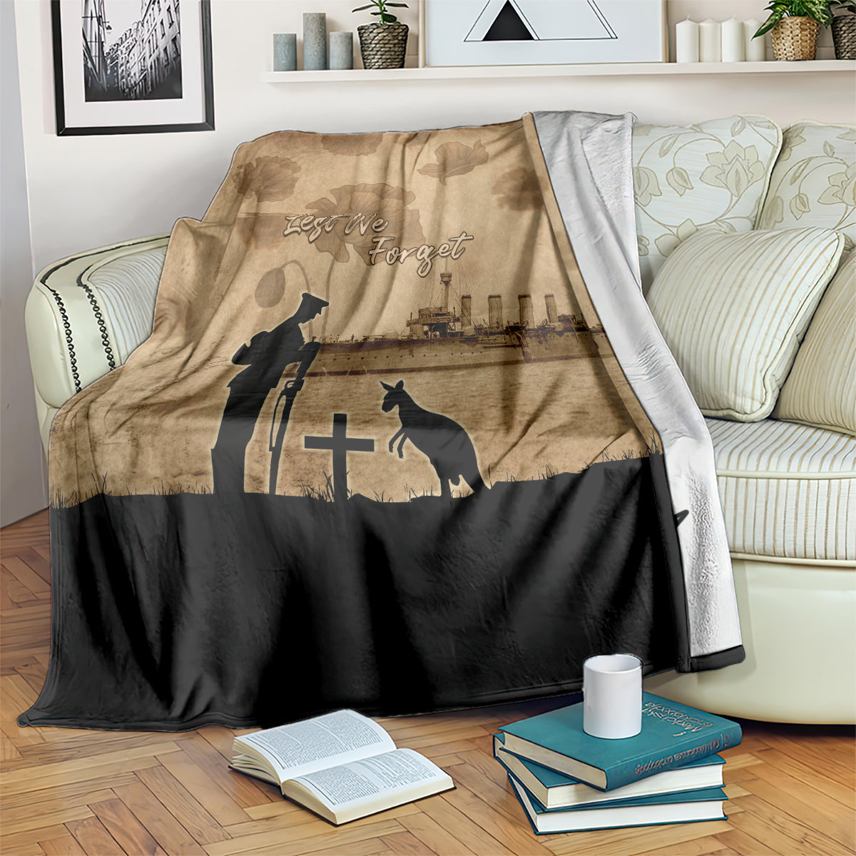 Australia ANZAC Day Blanket HMAS Sydney I Chatham-Class Light Cruiser LT05 - Vibe Hoodie Shop