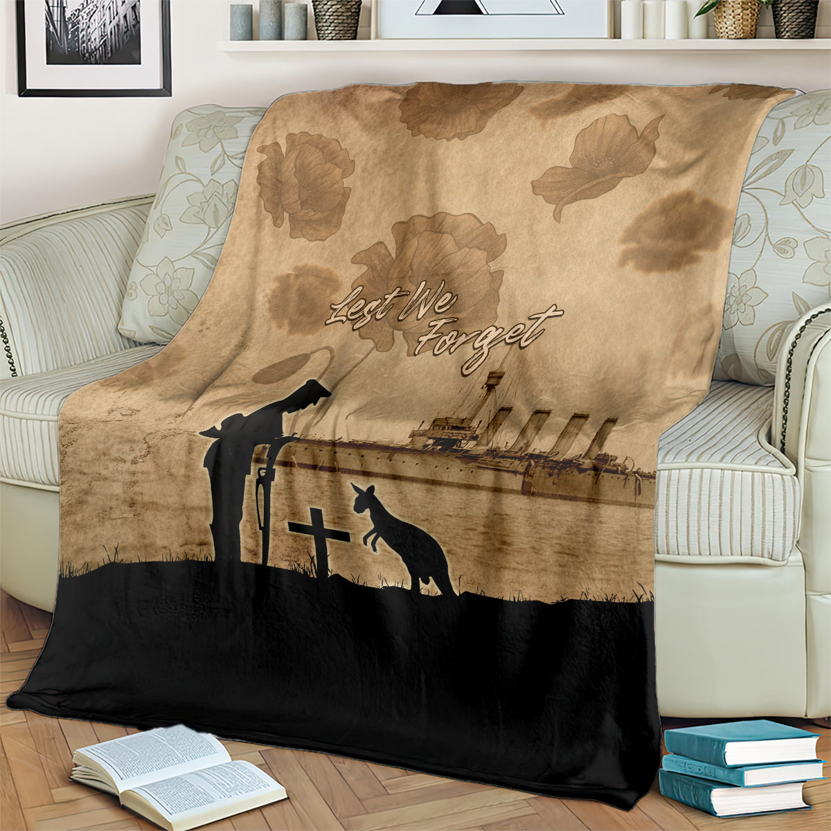 Australia ANZAC Day Blanket HMAS Sydney I Chatham-Class Light Cruiser LT05 - Vibe Hoodie Shop