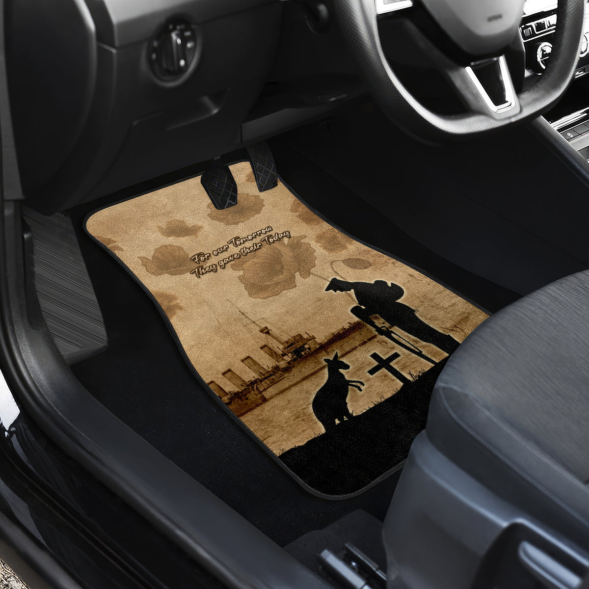 Australia ANZAC Day Car Mats HMAS Sydney I Chatham-Class Light Cruiser