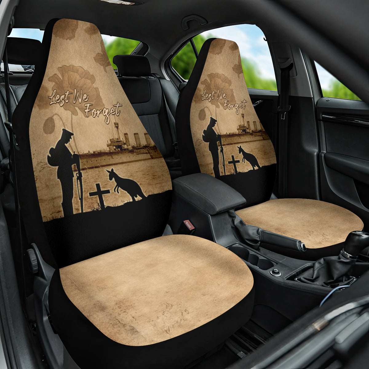 Australia ANZAC Day Car Seat Cover HMAS Sydney I Chatham-Class Light Cruiser LT05 - Vibe Hoodie Shop