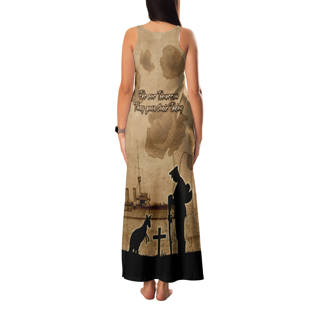 Australia ANZAC Day Family Matching Tank Maxi Dress and Hawaiian Shirt HMAS Sydney I Chatham-Class Light Cruiser