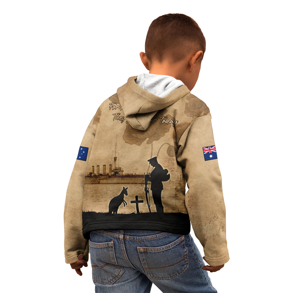 Australia ANZAC Day Kid Hoodie HMAS Sydney I Chatham-Class Light Cruiser LT05 - Vibe Hoodie Shop