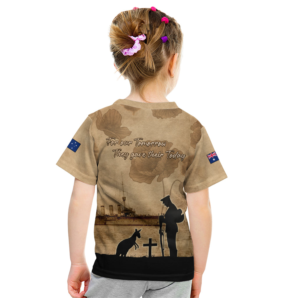 Australia ANZAC Day Kid T Shirt HMAS Sydney I Chatham-Class Light Cruiser LT05 - Vibe Hoodie Shop