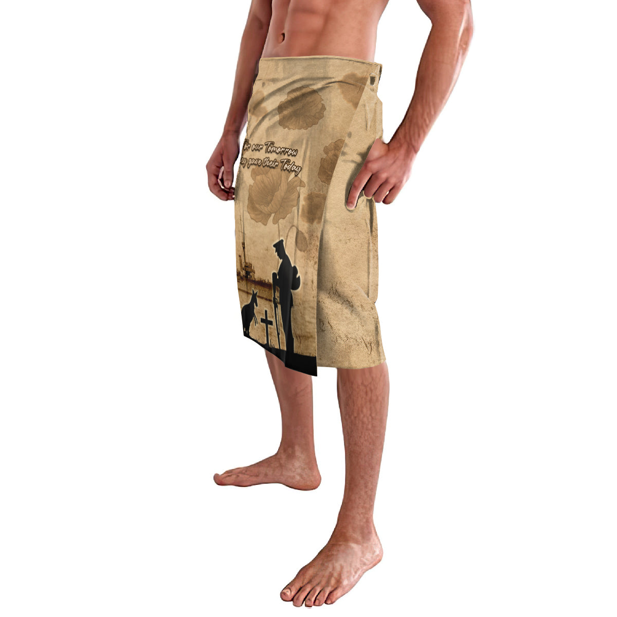 Australia ANZAC Day Lavalava HMAS Sydney I Chatham-Class Light Cruiser