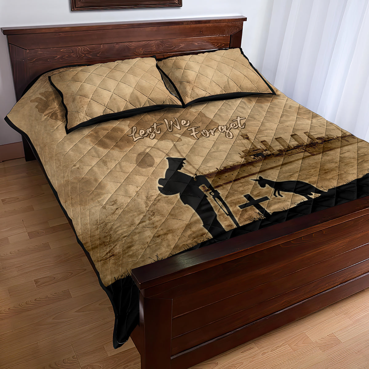 Australia ANZAC Day Quilt Bed Set HMAS Sydney I Chatham-Class Light Cruiser LT05 - Vibe Hoodie Shop