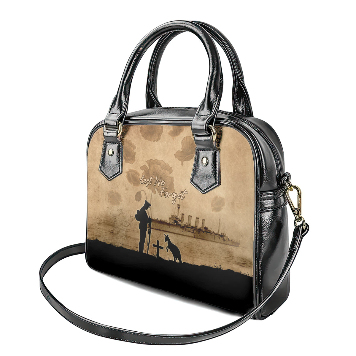 Australia ANZAC Day Shoulder Handbag HMAS Sydney I Chatham-Class Light Cruiser LT05 - Vibe Hoodie Shop