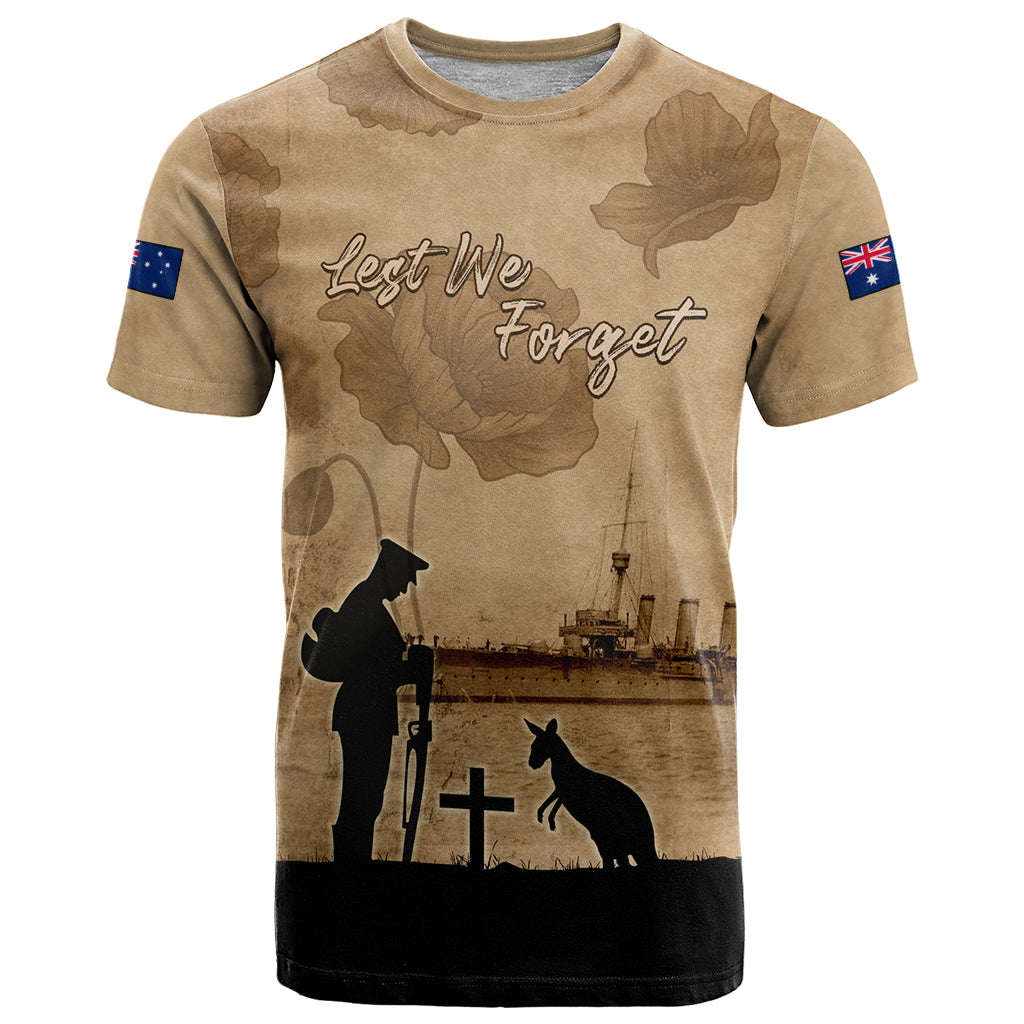 Australia ANZAC Day T Shirt HMAS Sydney I Chatham-Class Light Cruiser LT05 - Vibe Hoodie Shop