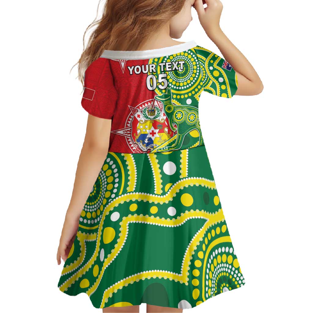 Custom Tonga Australia Rugby Family Matching Tank Maxi Dress and Hawaiian Shirt Kangaroos And Tonga Mate Maa Together