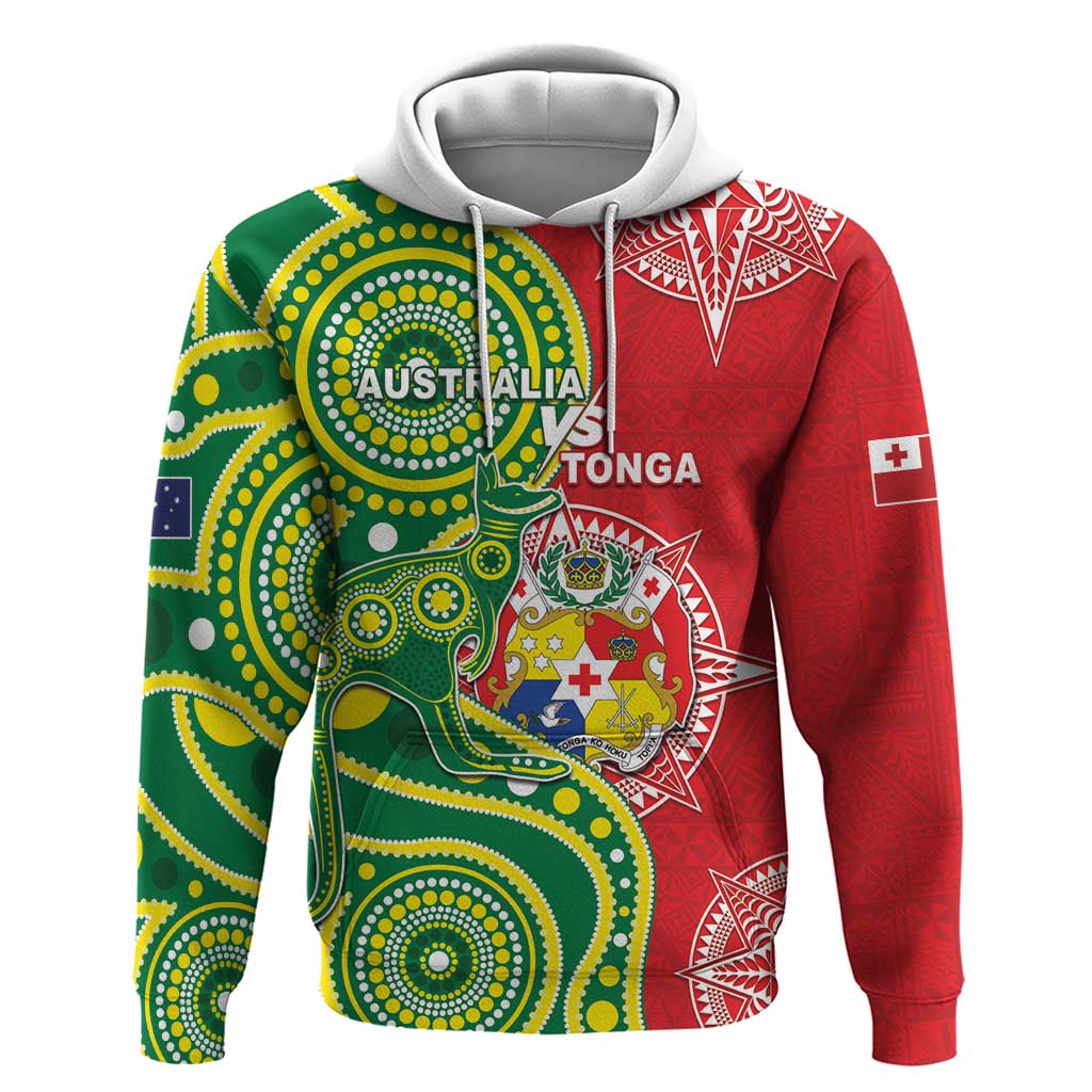 Custom Tonga Australia Rugby Hoodie Kangaroos And Tonga Mate Maa Together LT05 - Vibe Hoodie Shop