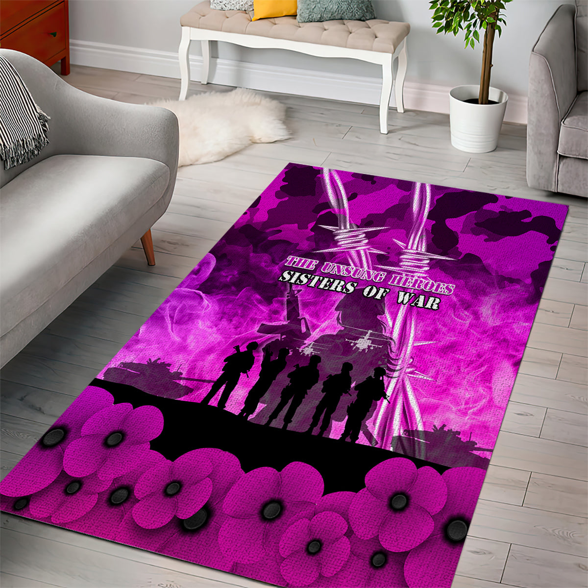 Australia ANZAC Day Area Rug The Unsung Heroes Sisters of War LT05 - Vibe Hoodie Shop