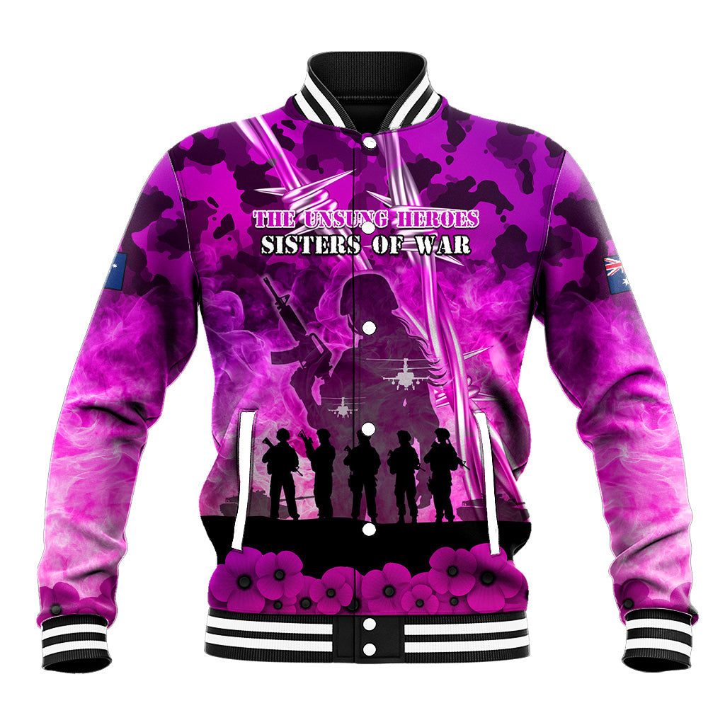 Australia ANZAC Day Baseball Jacket The Unsung Heroes Sisters of War LT05 - Vibe Hoodie Shop
