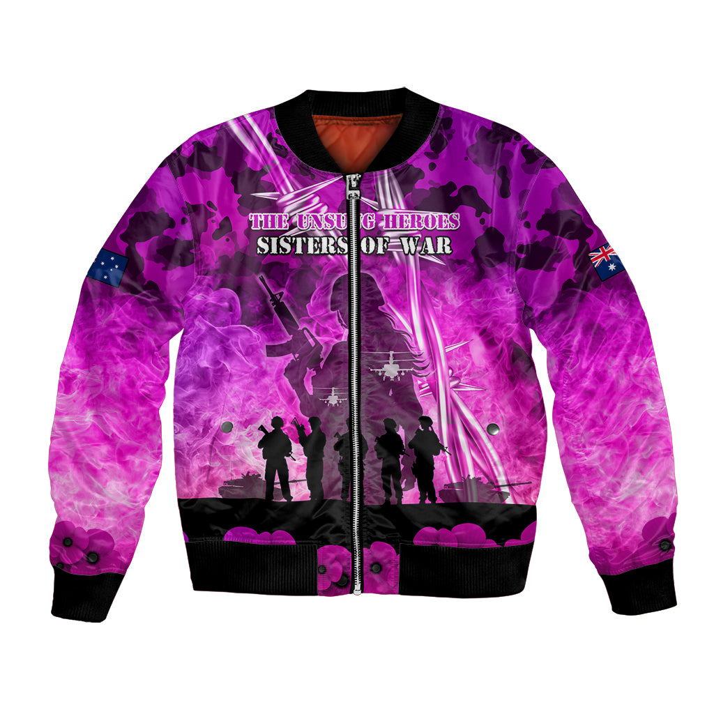 Australia ANZAC Day Bomber Jacket The Unsung Heroes Sisters of War LT05 - Vibe Hoodie Shop
