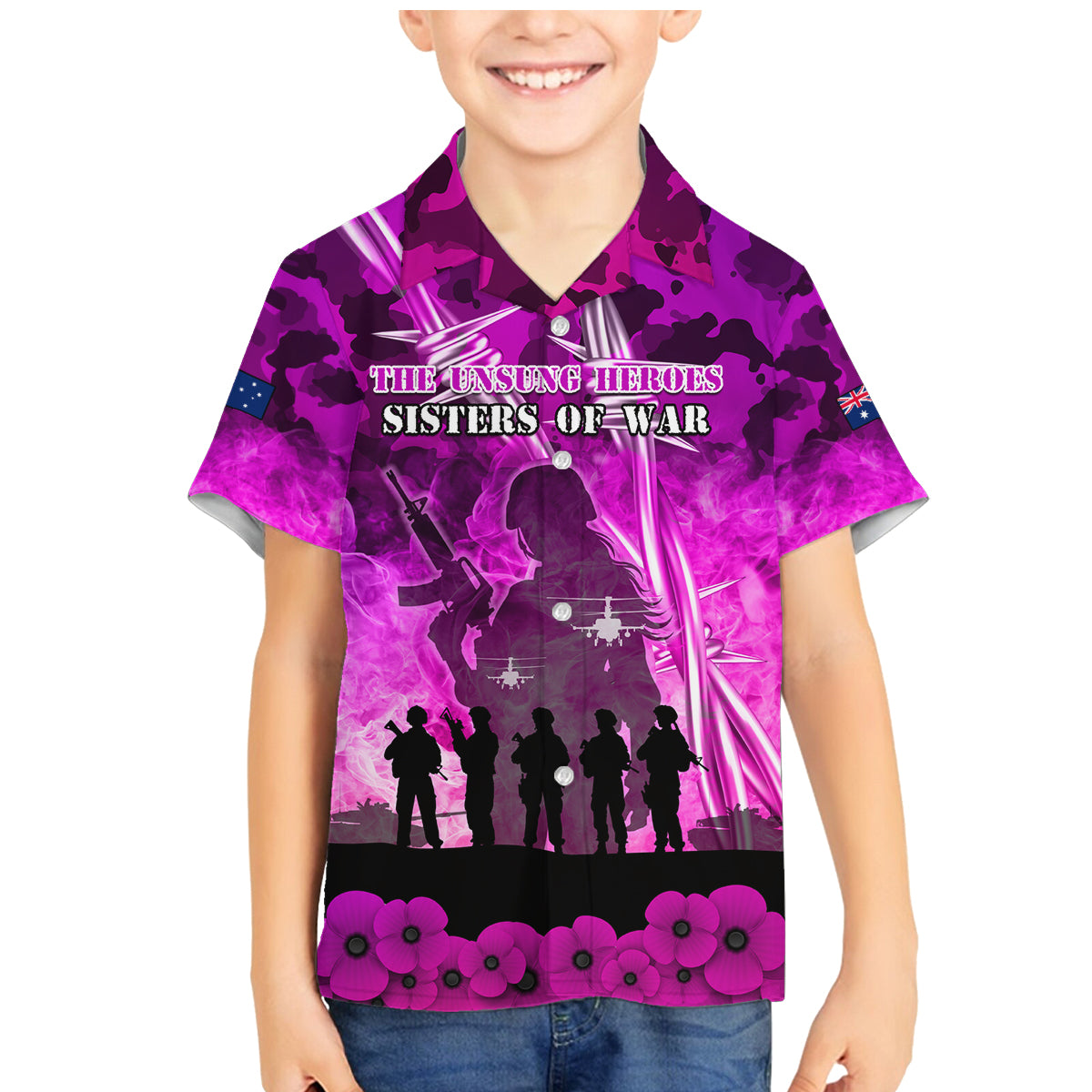 Australia ANZAC Day Family Matching Mermaid Dress and Hawaiian Shirt The Unsung Heroes Sisters of War