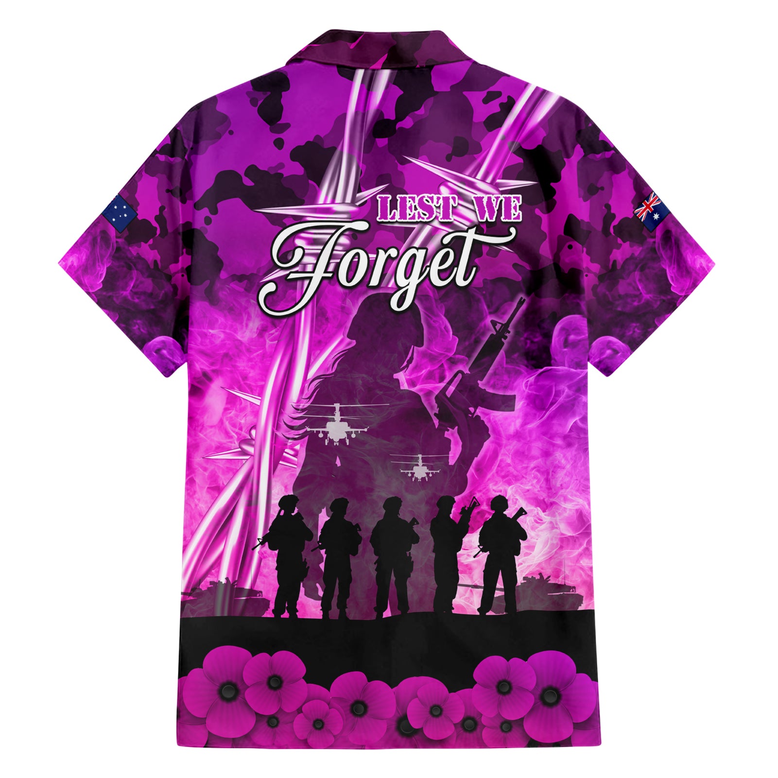 Australia ANZAC Day Family Matching Short Sleeve Bodycon Dress and Hawaiian Shirt The Unsung Heroes Sisters of War