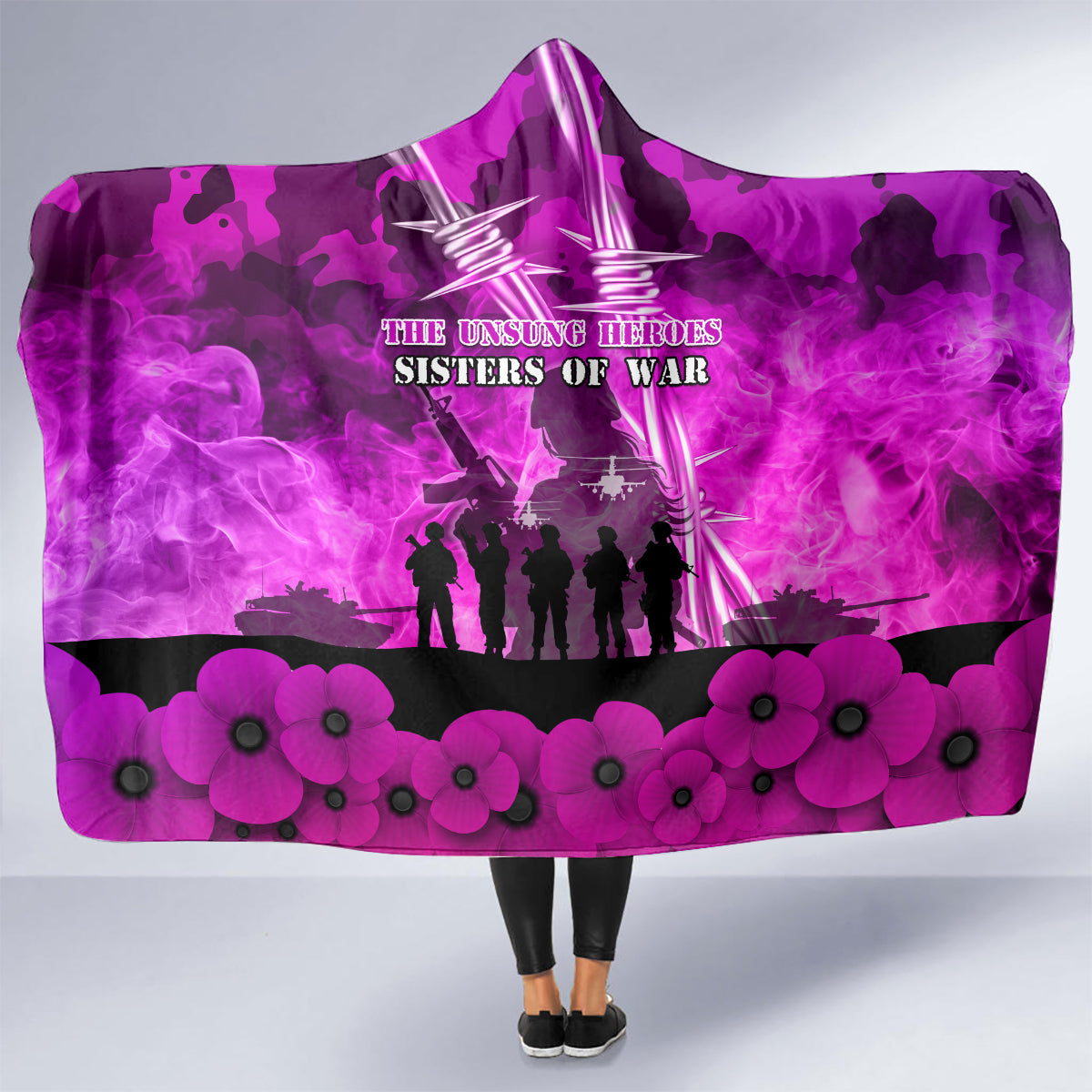 Australia ANZAC Day Hooded Blanket The Unsung Heroes Sisters of War