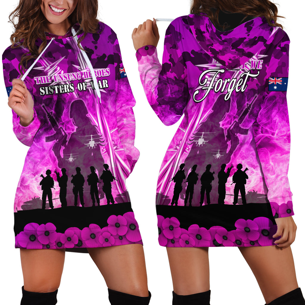 Australia ANZAC Day Hoodie Dress The Unsung Heroes Sisters of War LT05 - Vibe Hoodie Shop