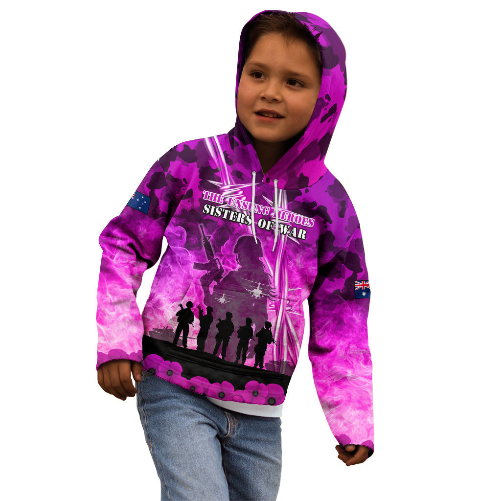 Australia ANZAC Day Kid Hoodie The Unsung Heroes Sisters of War LT05 - Vibe Hoodie Shop