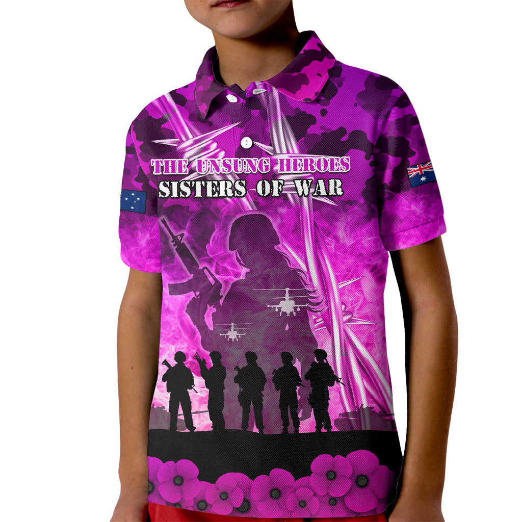 Australia ANZAC Day Kid Polo Shirt The Unsung Heroes Sisters of War LT05 - Vibe Hoodie Shop