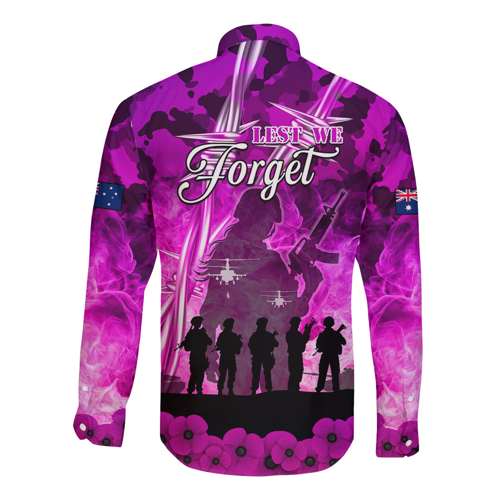 Australia ANZAC Day Long Sleeve Button Shirt The Unsung Heroes Sisters of War LT05 - Vibe Hoodie Shop