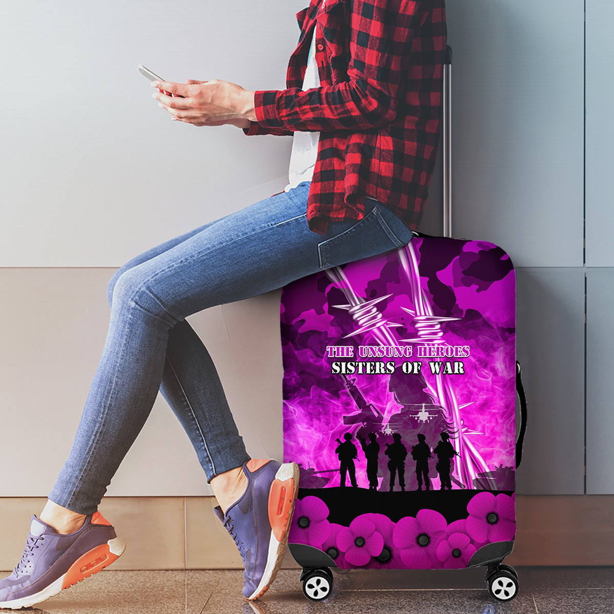Australia ANZAC Day Luggage Cover The Unsung Heroes Sisters of War LT05 - Vibe Hoodie Shop