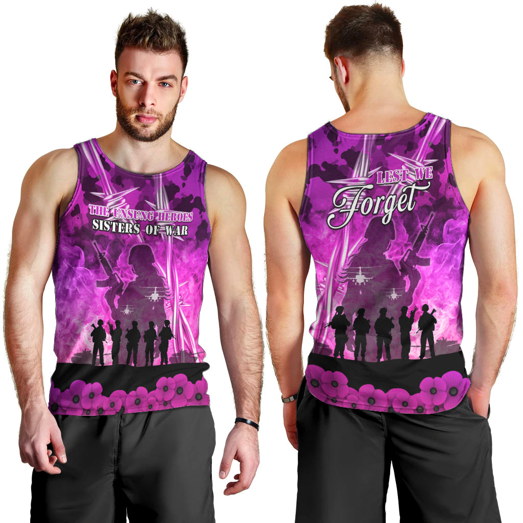 Australia ANZAC Day Men Tank Top The Unsung Heroes Sisters of War LT05 - Vibe Hoodie Shop