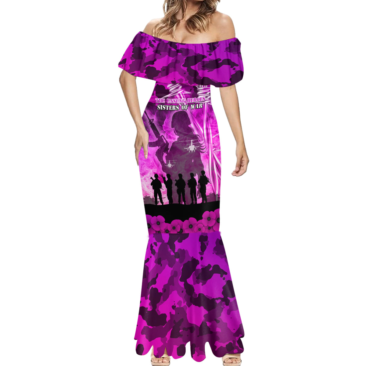 Australia ANZAC Day Mermaid Dress The Unsung Heroes Sisters of War