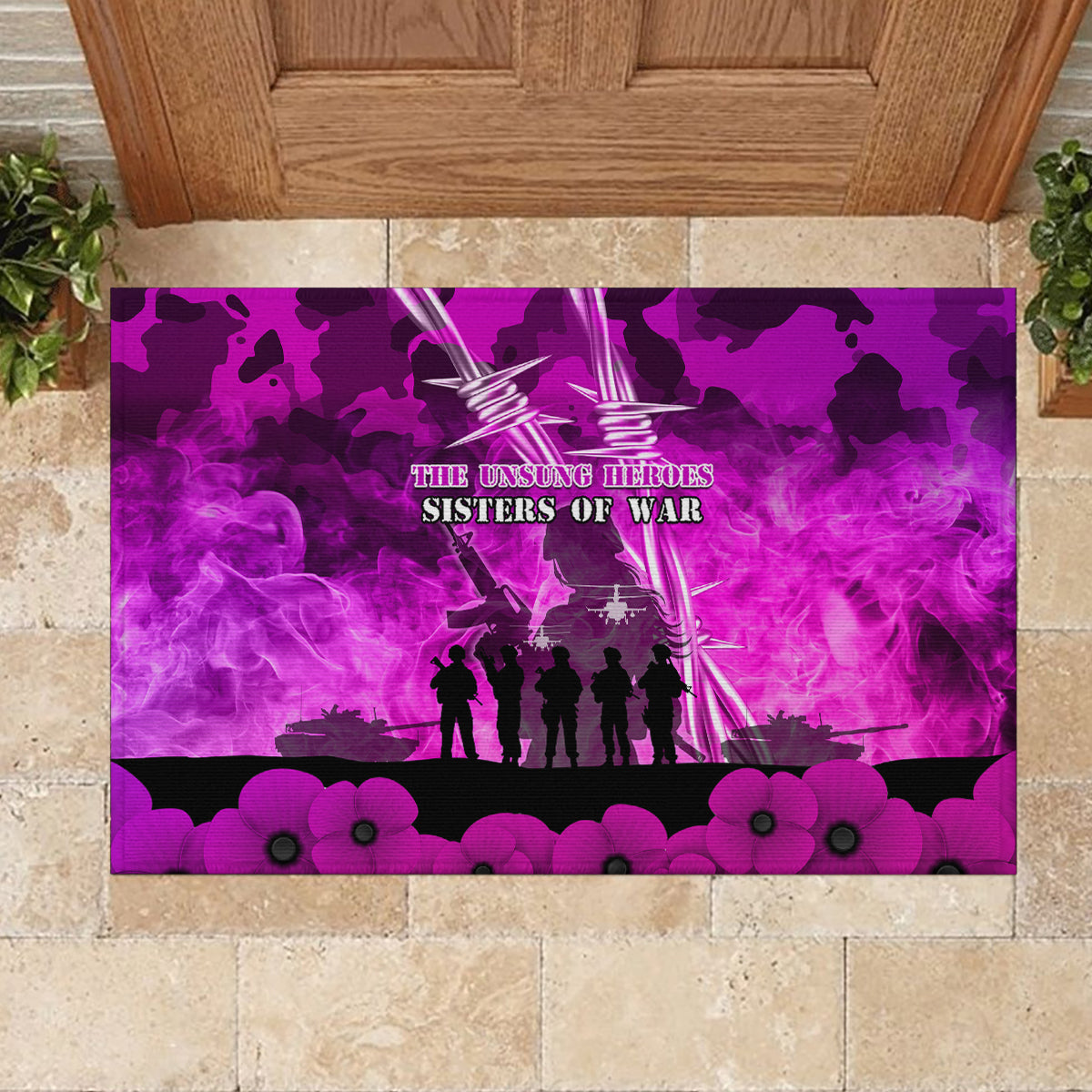 Australia ANZAC Day Rubber Doormat The Unsung Heroes Sisters of War